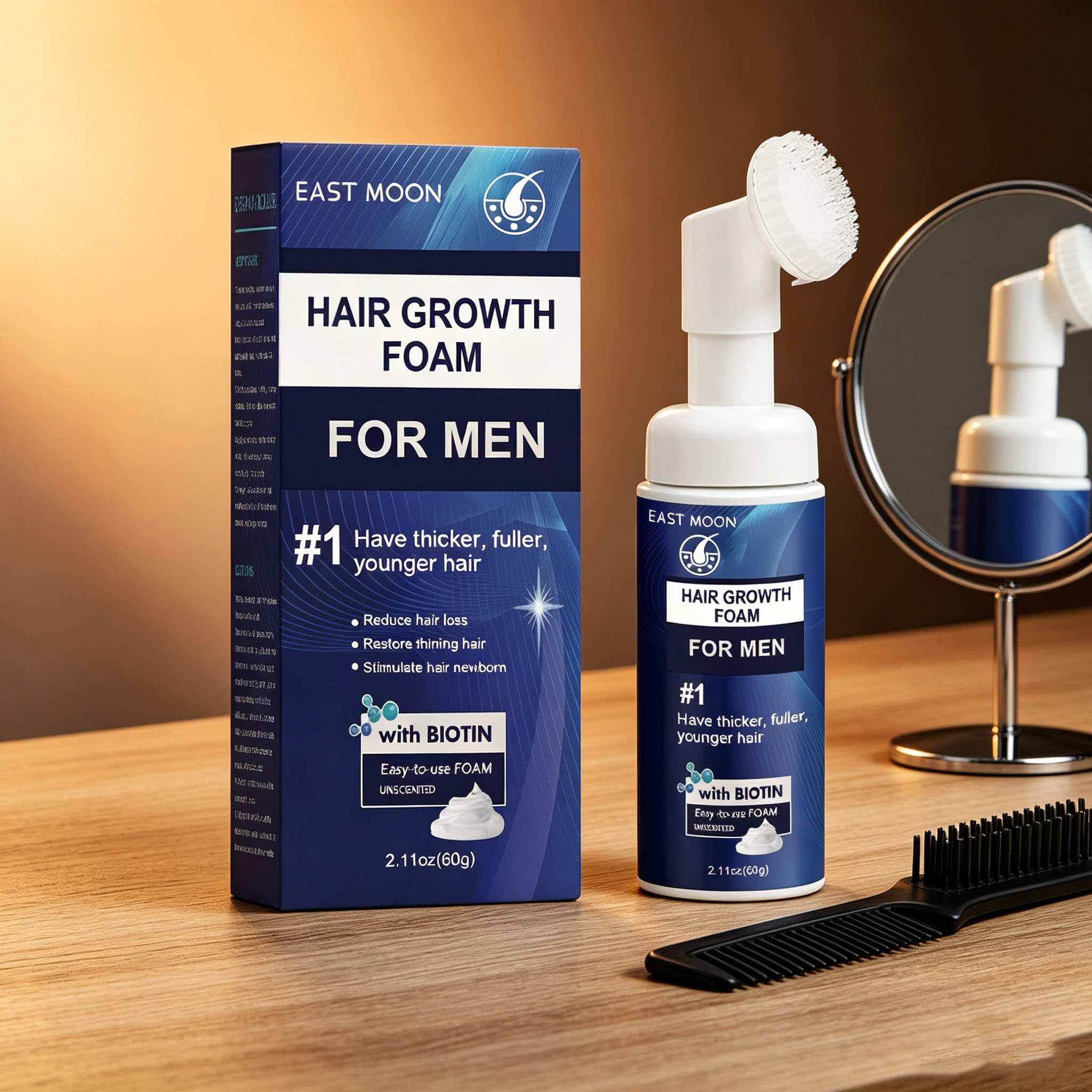 Hair Care Naturally - Hair Growth Foam Silicone Brush Massage