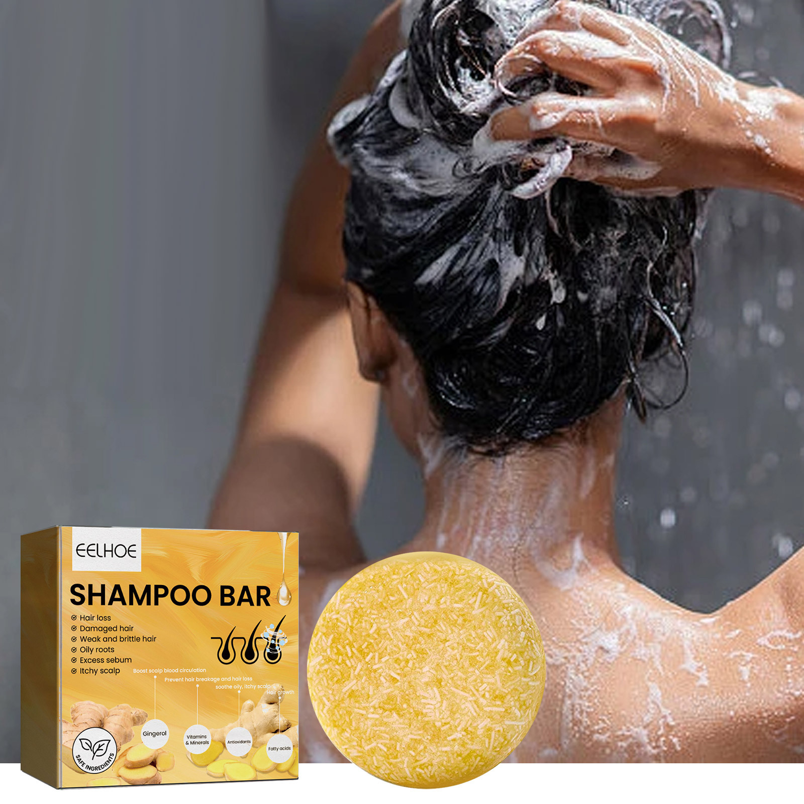 Natural Ginger Hair Shampoo Ba - огляд і ціна Hair Care Naturally