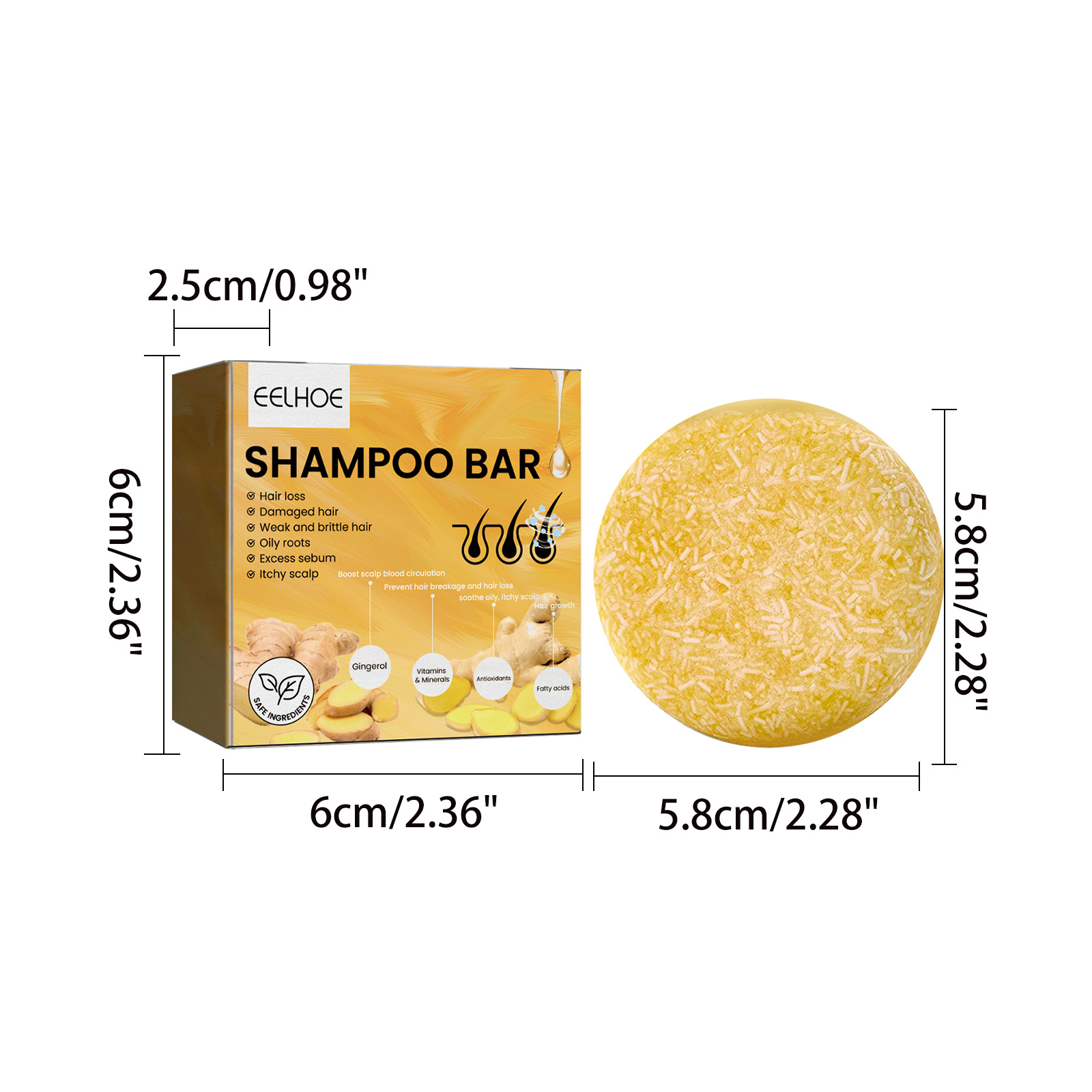Natural Ginger Hair Shampoo Ba - огляд і ціна Hair Care Naturally