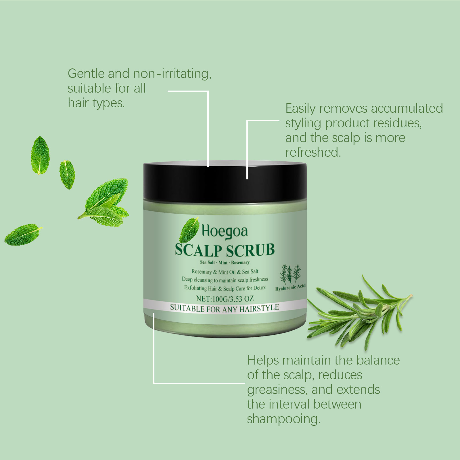 Rosemary Hair Care Scrub Cream - огляд і ціна Scalp Scrub Exfoliant
