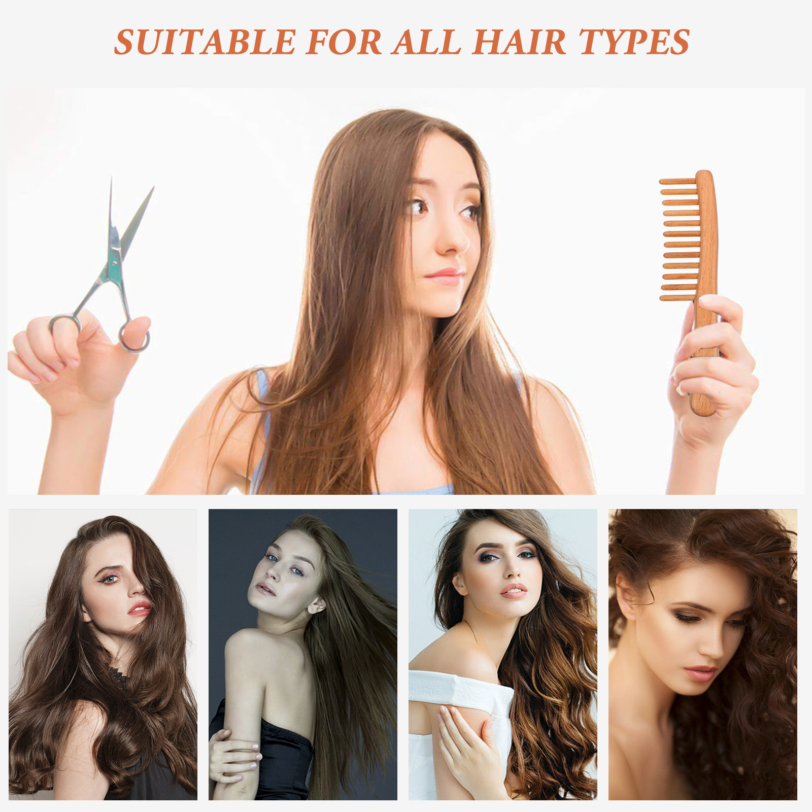 1Pcs Polished Natural Wood Mas - огляд і ціна Hair Care Naturally