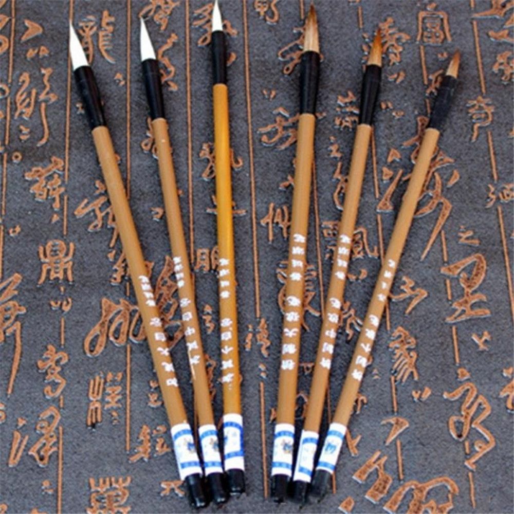 6pcs/Set Painting Brush Bamboo - огляд і ціна Bamboo Hair Brush