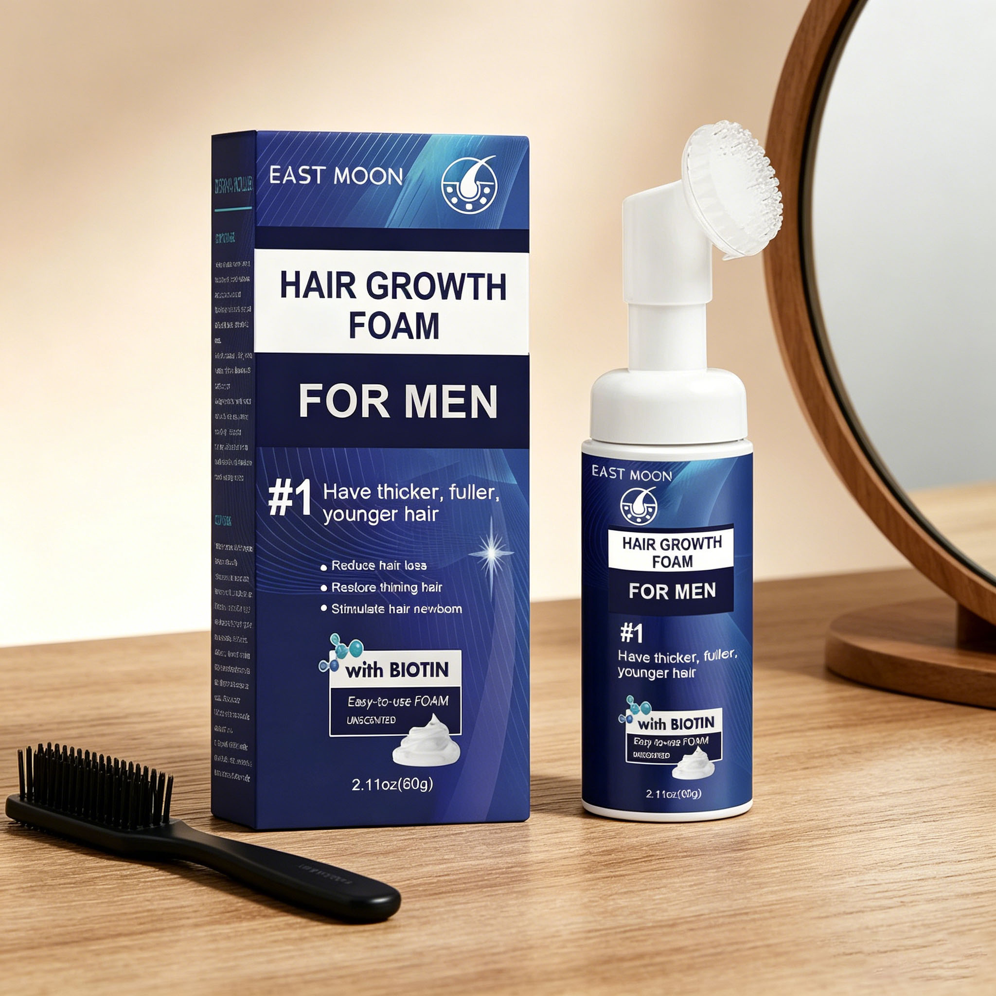 Hair Growth Foam Silicone Brus - огляд і ціна Hair Care Naturally