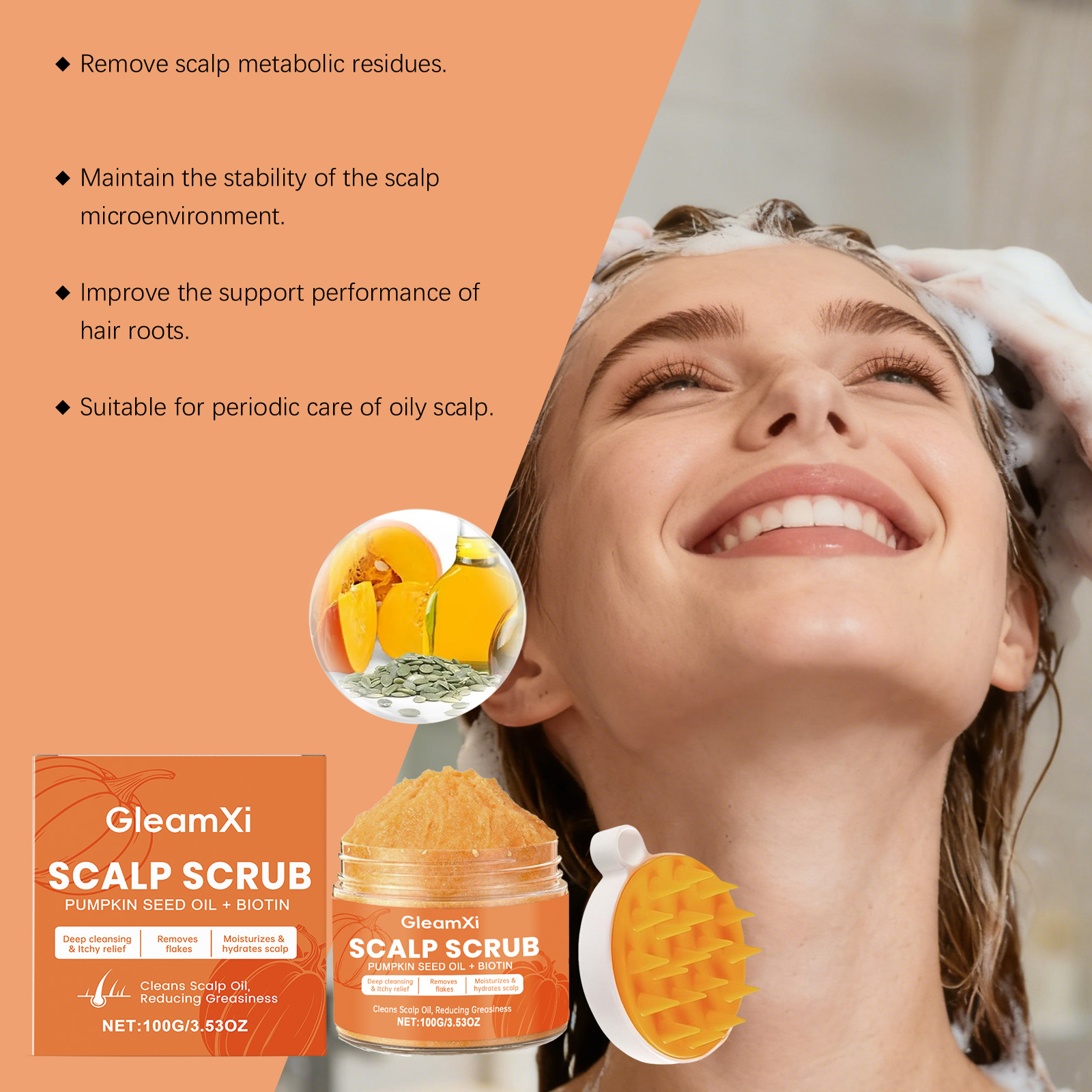 Scalp Scrub Pumpkin Seed Oil S - огляд і ціна Scalp Scrub Exfoliant