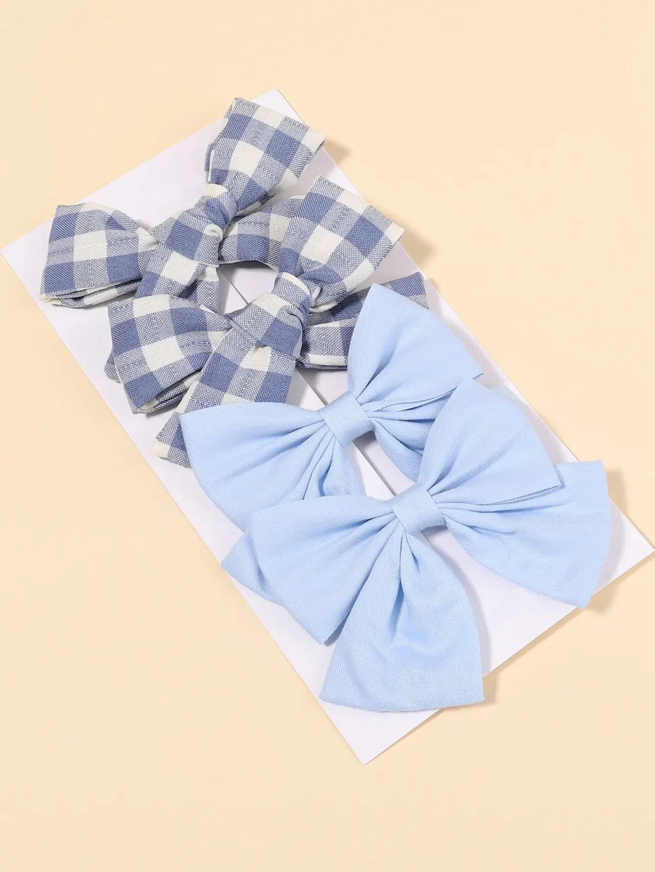 4Pcs/Set Cute Plaid Bow Hair C - огляд і ціна Hair Care For Baby